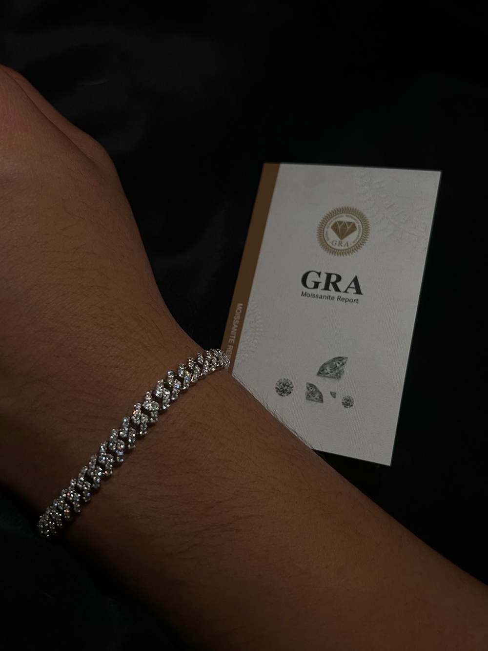 7 in Moissanite Cuban Bracelet